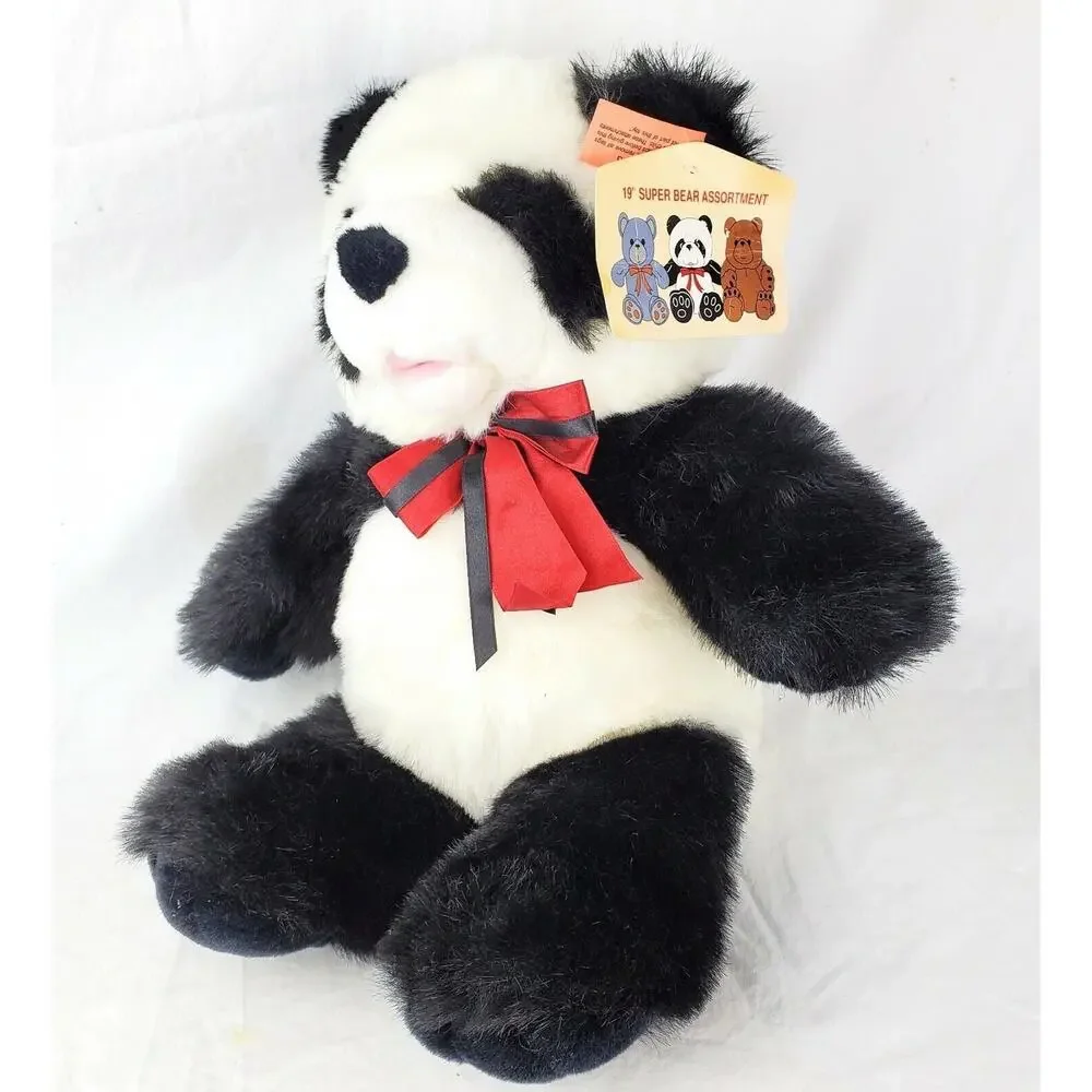 Vintage Panda Bear Plush Stuffed Animal, Cuddle Wit Creation 19